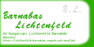 barnabas lichtenfeld business card